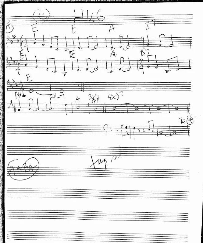Hug lead sheet